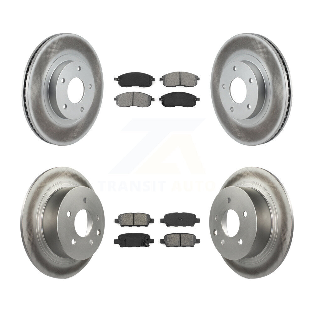 [Avant + Arrière] Kit de disque (revêtu) et plaquette (semi-métallique) de frein pour Nissan Altima KGS-100811