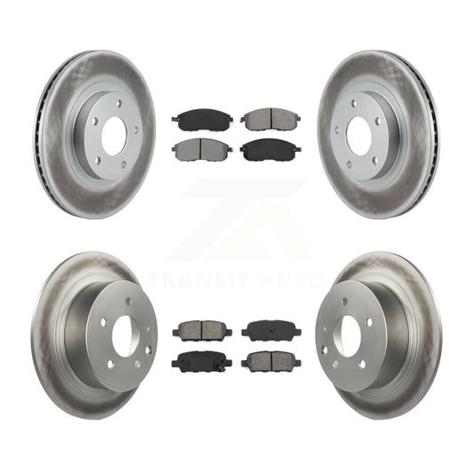 [Avant + Arrière] Kit de disque (revêtu) et plaquette (semi-métallique) de frein pour Nissan Altima KGS-100811