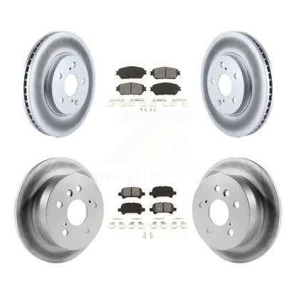 [Avant + Arrière] Kit de disque (revêtu) et plaquette (semi-métallique) de frein pour Toyota Camry Avalon Solara KGS-100812