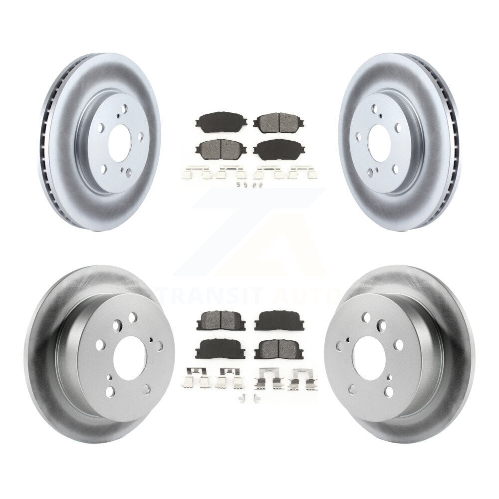 [Avant + Arrière] Kit de disque (revêtu) et plaquette (semi-métallique) de frein pour Toyota Camry Lexus ES300 KGS-100813