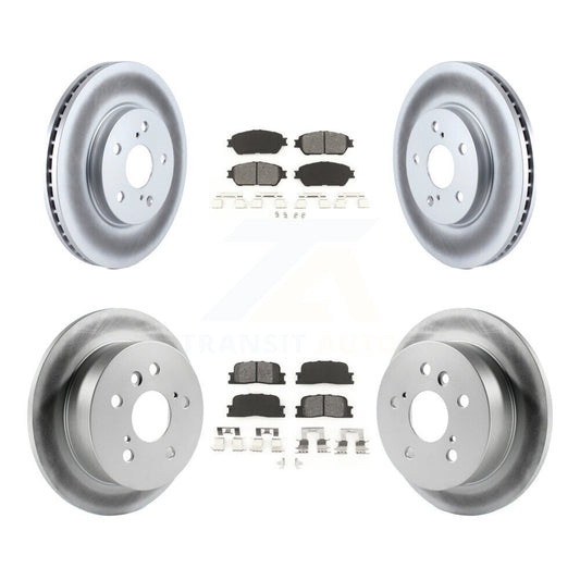 [Avant + Arrière] Kit de disque (revêtu) et plaquette (semi-métallique) de frein pour Toyota Camry Lexus ES300 KGS-100813