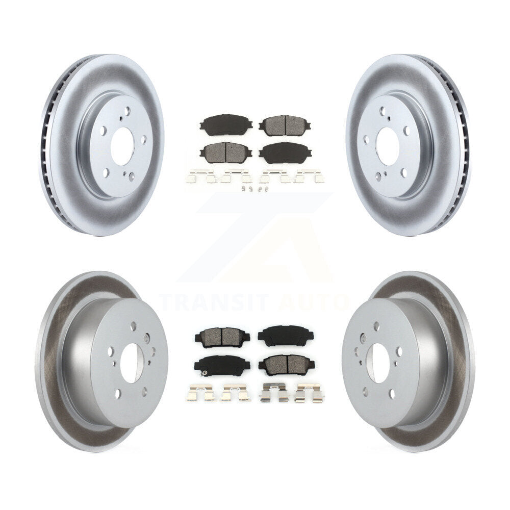 [Avant + Arrière] Kit de disque (revêtu) et plaquette (semi-métallique) de frein pour 2004-2010 Toyota Sienna KGS-100814