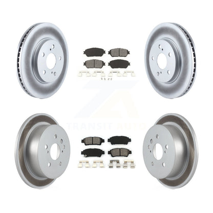 [Avant + Arrière] Kit de disque (revêtu) et plaquette (semi-métallique) de frein pour 2004-2010 Toyota Sienna KGS-100814