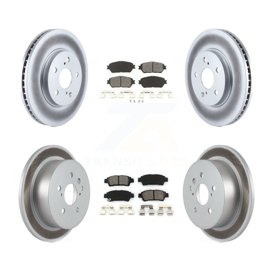 [Avant + Arrière] Kit de disque (revêtu) et plaquette (semi-métallique) de frein pour 2004-2010 Toyota Sienna KGS-100814