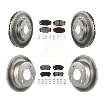 [Avant + Arrière] Kit de disque (revêtu) et plaquette (semi-métallique) de frein pour Hyundai Elantra KGS-100816