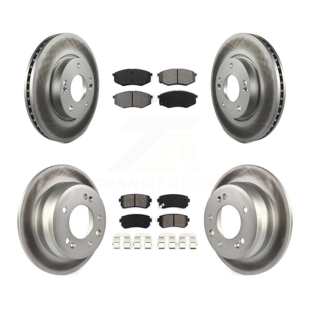 [Avant + Arrière] Kit de disque (revêtu) et plaquette (semi-métallique) de frein pour Hyundai Tucson Kia Sportage FWD KGS-100817