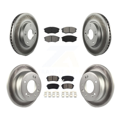 [Avant + Arrière] Kit de disque (revêtu) et plaquette (semi-métallique) de frein pour Hyundai Tucson Kia Sportage FWD KGS-100817