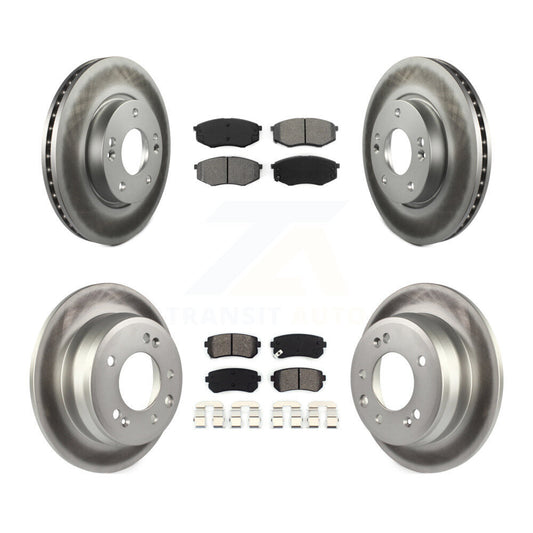 [Avant + Arrière] Kit de disque (revêtu) et plaquette (semi-métallique) de frein pour Hyundai Tucson Kia Sportage FWD KGS-100817