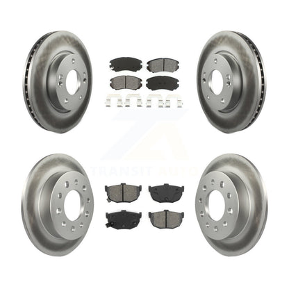 [Avant + Arrière] Kit de disque (revêtu) et plaquette (semi-métallique) de frein pour Hyundai Tiburon KGS-100818