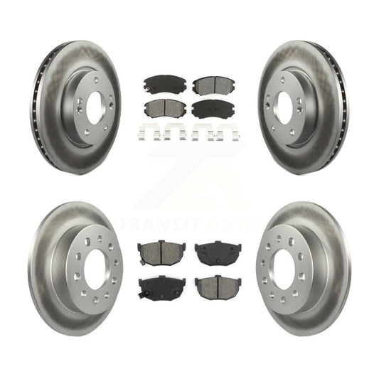 [Avant + Arrière] Kit de disque (revêtu) et plaquette (semi-métallique) de frein pour Hyundai Tiburon KGS-100818