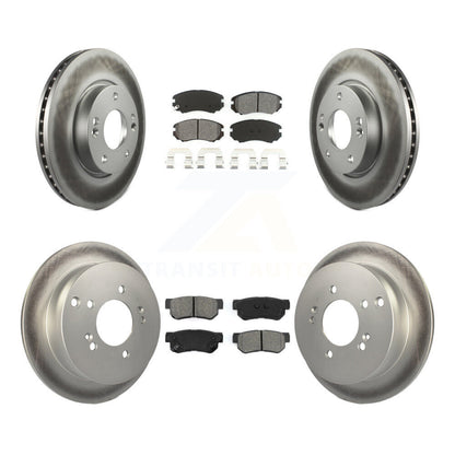 [Avant + Arrière] Kit de disque (revêtu) et plaquette (semi-métallique) de frein pour Kia Sportage Hyundai Tucson KGS-100819
