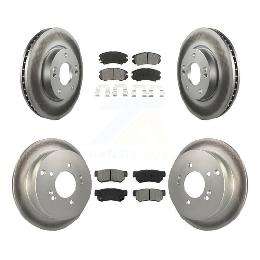 [Avant + Arrière] Kit de disque (revêtu) et plaquette (semi-métallique) de frein pour Kia Sportage Hyundai Tucson KGS-100819