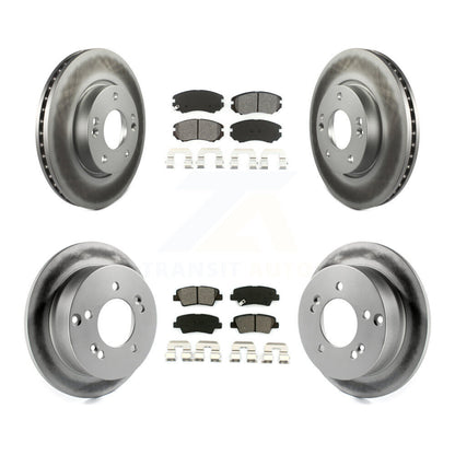 [Avant + Arrière] Kit de disque (revêtu) et plaquette (semi-métallique) de frein pour Hyundai Sonata 2.4L KGS-100820