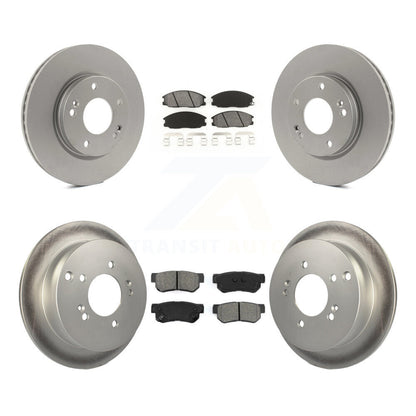 [Avant + Arrière] Kit de disque (revêtu) et plaquette (semi-métallique) de frein pour 2001-2006 Hyundai Santa Fe avec 276mm Diameter Rotor KGS-100823
