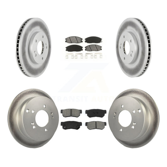 [Avant + Arrière] Kit de disque (revêtu) et plaquette (semi-métallique) de frein pour 2001-2006 Hyundai Santa Fe avec 294mm Diameter Rotor KGS-100824