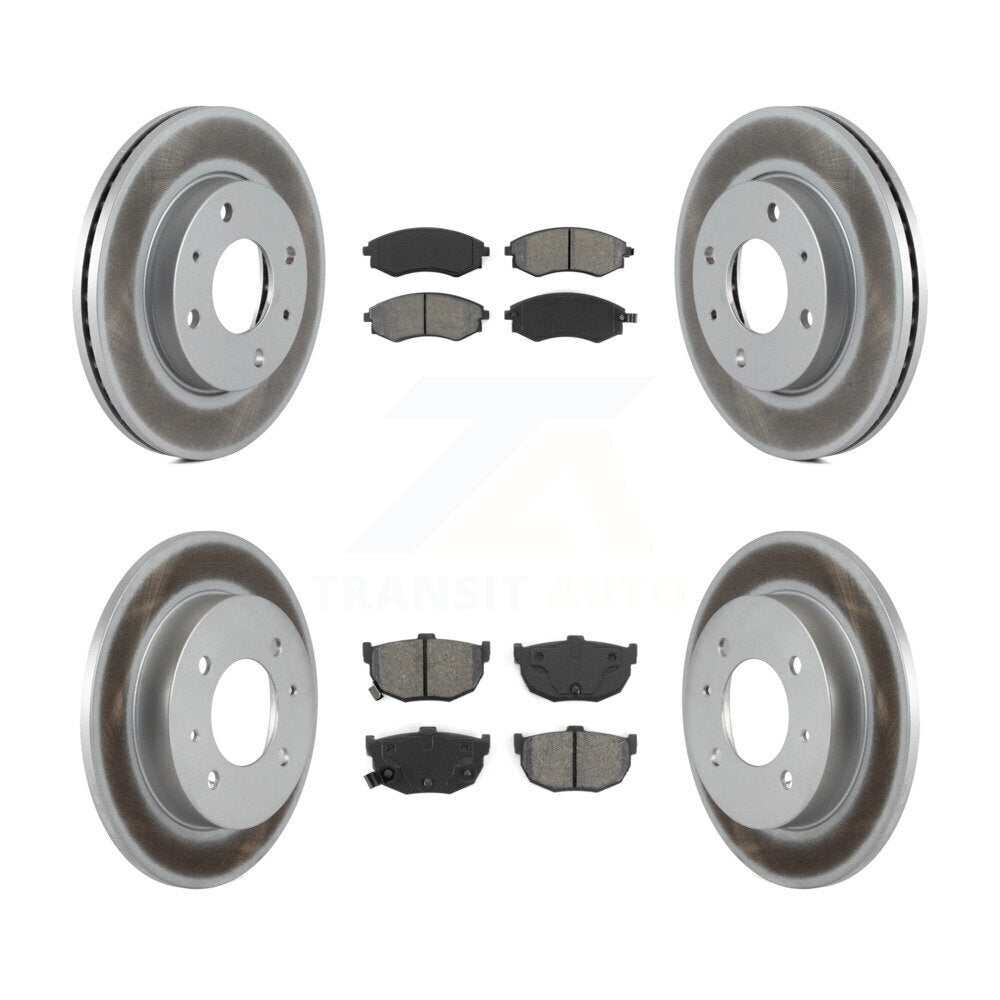 [Avant + Arrière] Kit de disque (revêtu) et plaquette (semi-métallique) de frein pour Hyundai Elantra KGS-100828