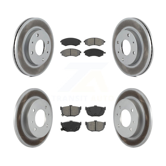 [Avant + Arrière] Kit de disque (revêtu) et plaquette (semi-métallique) de frein pour Hyundai Elantra KGS-100828