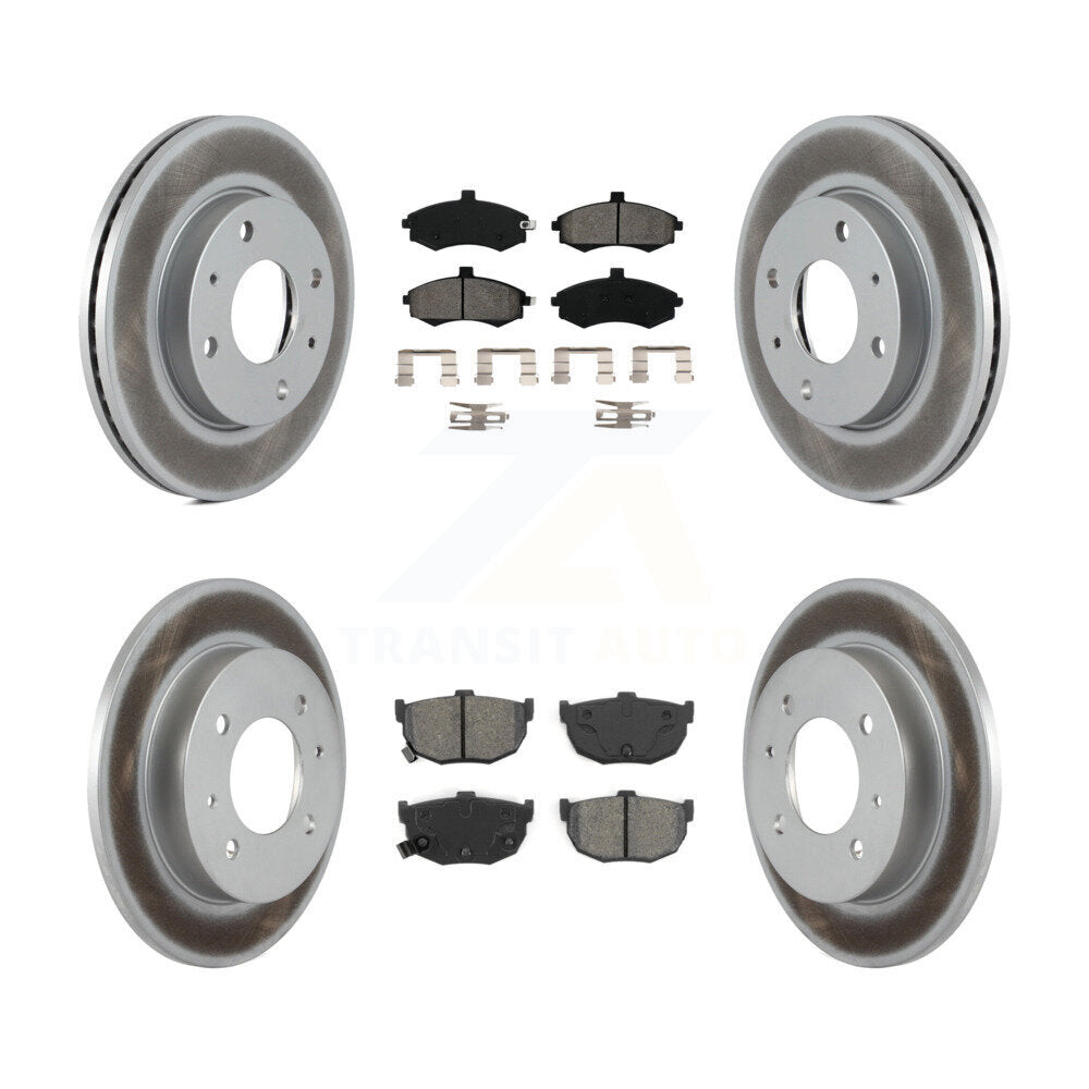 [Avant + Arrière] Kit de disque (revêtu) et plaquette (semi-métallique) de frein pour Hyundai Elantra rear brakes KGS-100830