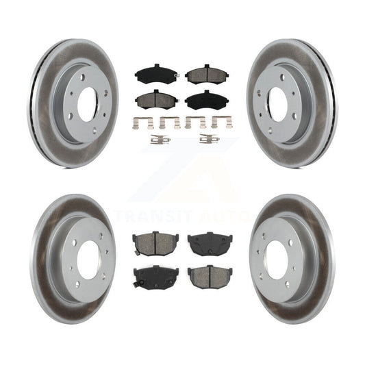 [Avant + Arrière] Kit de disque (revêtu) et plaquette (semi-métallique) de frein pour Hyundai Elantra rear brakes KGS-100830