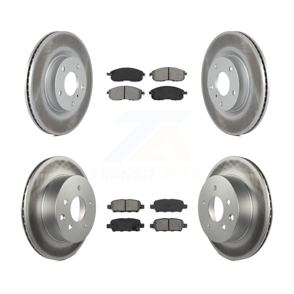 [Avant + Arrière] Kit de disque (revêtu) et plaquette (semi-métallique) de frein pour Infiniti G35 Nissan 350Z INFINITI KGS-100831
