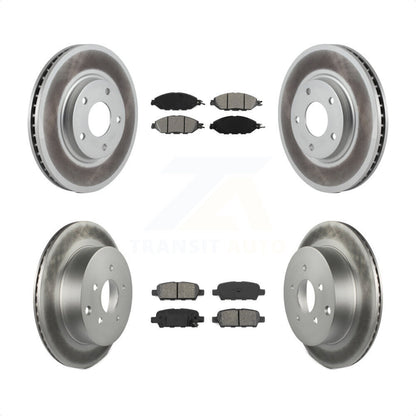 [Avant + Arrière] Kit de disque (revêtu) et plaquette (semi-métallique) de frein pour 2016 Nissan Pathfinder From 11 15 KGS-100832 par Transit Auto