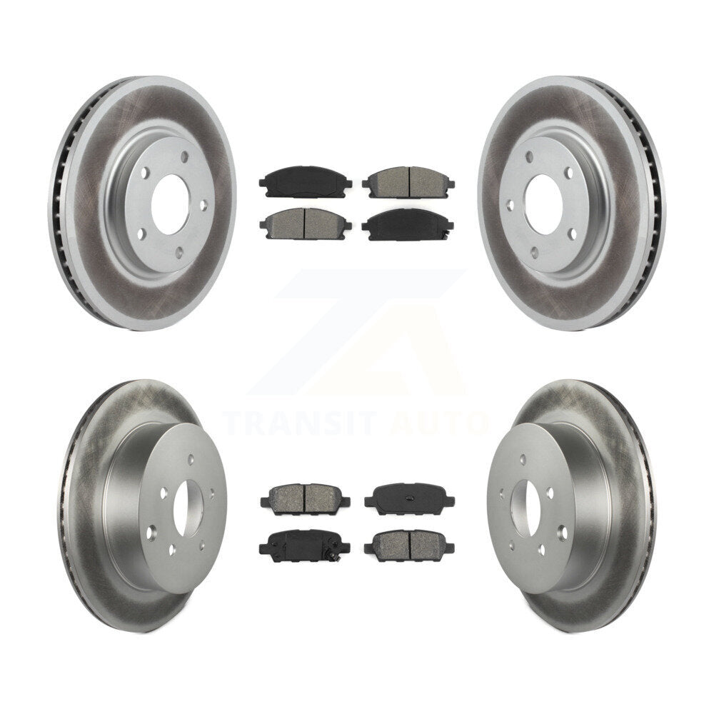 [Avant + Arrière] Kit de disque (revêtu) et plaquette (semi-métallique) de frein pour 2004-2009 Nissan Quest KGS-100833