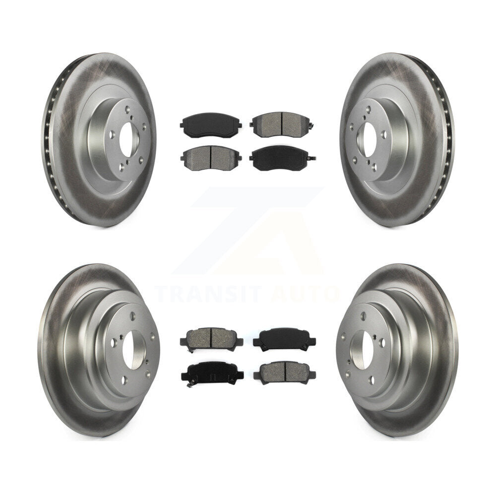 [Avant + Arrière] Kit de disque (revêtu) et plaquette (semi-métallique) de frein pour 2003 Subaru Forester Impreza KGS-100844