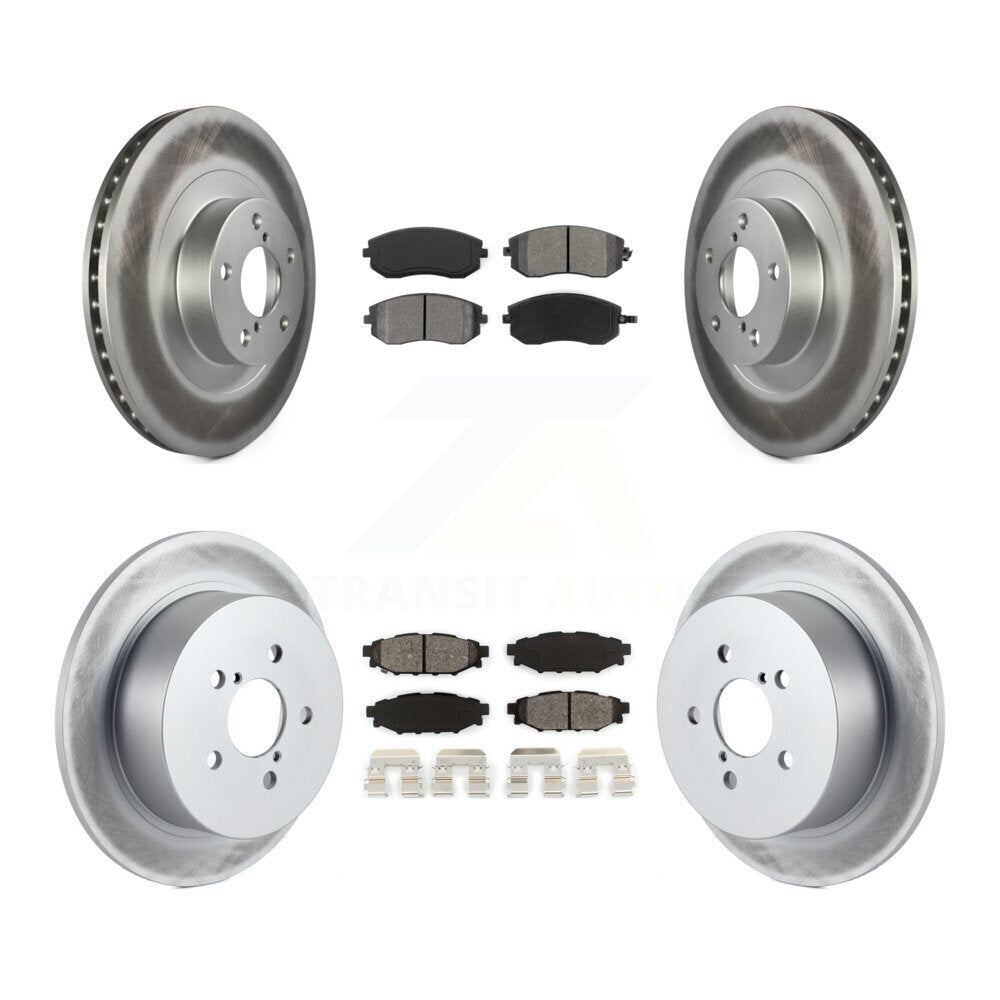 [Avant + Arrière] Kit de disque (revêtu) et plaquette (semi-métallique) de frein pour 2005 Subaru Outback Legacy KGS-100846