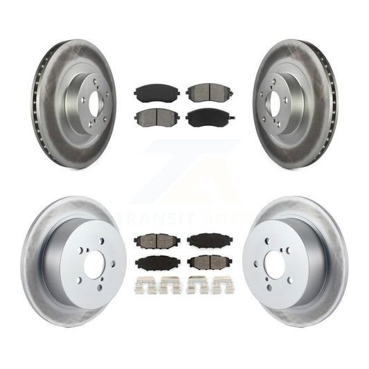 [Avant + Arrière] Kit de disque (revêtu) et plaquette (semi-métallique) de frein pour 2005 Subaru Outback Legacy KGS-100846