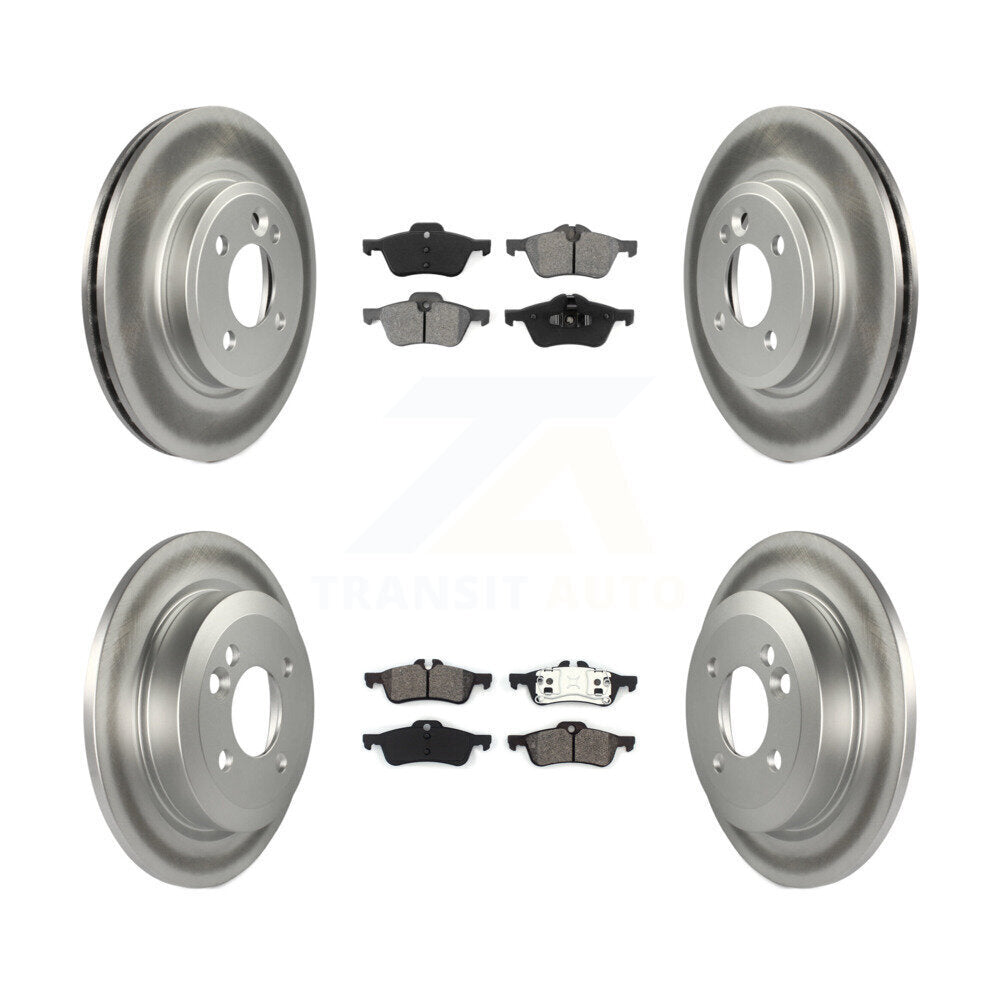[Avant + Arrière] Kit de disque (revêtu) et plaquette (semi-métallique) de frein pour 2002-2005 Mini Cooper avec 276mm Diameter Rotor KGS-100848