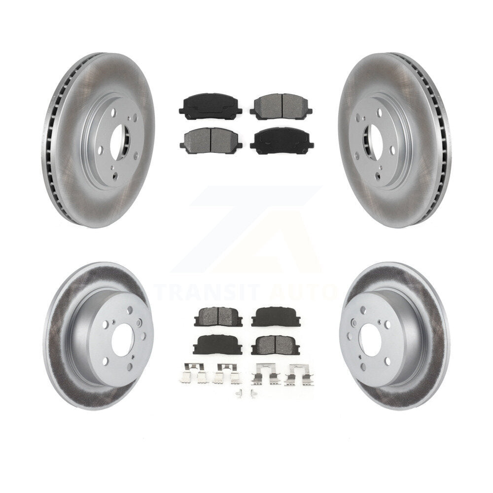 [Avant + Arrière] Kit de disque (revêtu) et plaquette (semi-métallique) de frein pour 2001-2003 Toyota Highlander AWD KGS-100849