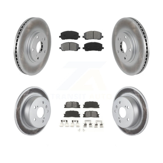 [Avant + Arrière] Kit de disque (revêtu) et plaquette (semi-métallique) de frein pour 2001-2003 Toyota Highlander AWD KGS-100849