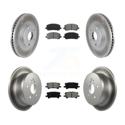 [Avant + Arrière] Kit de disque (revêtu) et plaquette (semi-métallique) de frein pour Toyota Highlander KGS-100850