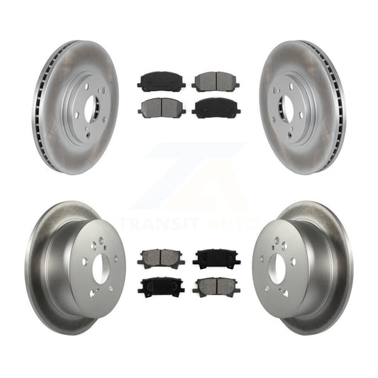 [Avant + Arrière] Kit de disque (revêtu) et plaquette (semi-métallique) de frein pour Toyota Highlander KGS-100850