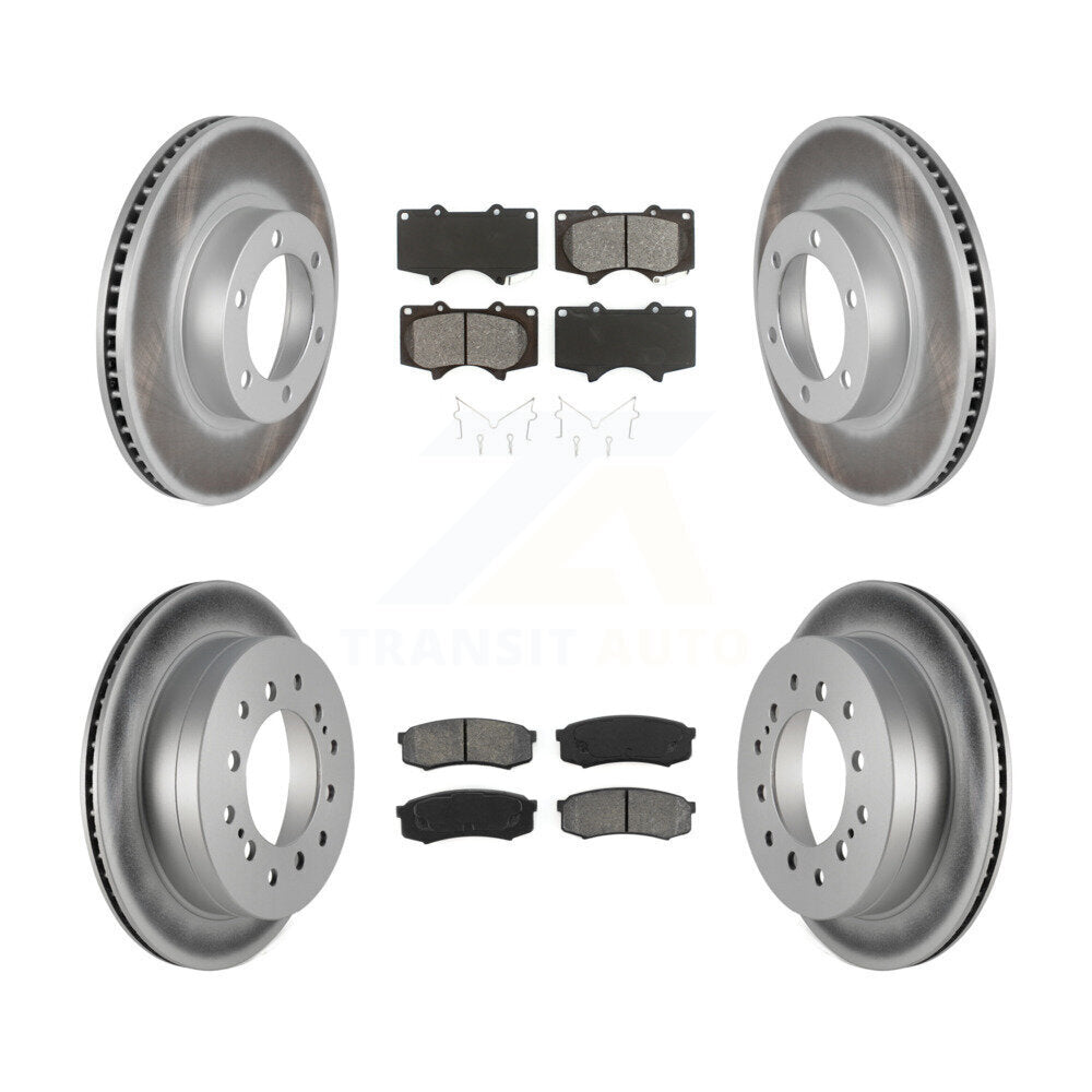 [Avant + Arrière] Kit de disque (revêtu) et plaquette (semi-métallique) de frein pour Toyota 4Runner Lexus GX470 KGS-100851