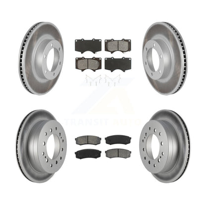 [Avant + Arrière] Kit de disque (revêtu) et plaquette (semi-métallique) de frein pour Toyota 4Runner Lexus GX470 KGS-100851
