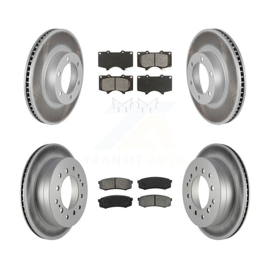 [Avant + Arrière] Kit de disque (revêtu) et plaquette (semi-métallique) de frein pour Toyota 4Runner Lexus GX470 KGS-100851