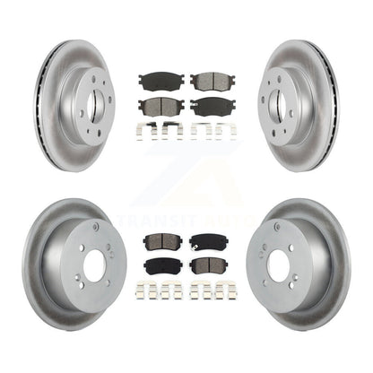 [Avant + Arrière] Kit de disque (revêtu) et plaquette (semi-métallique) de frein pour 2006 Hyundai Accent Hatchback KGS-100853