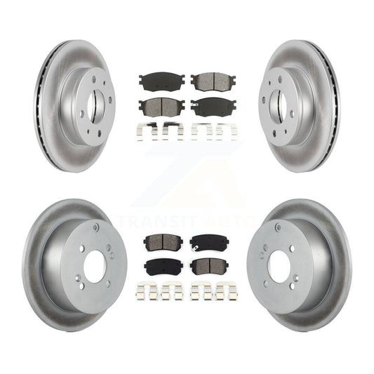 [Avant + Arrière] Kit de disque (revêtu) et plaquette (semi-métallique) de frein pour 2006 Hyundai Accent Hatchback KGS-100853
