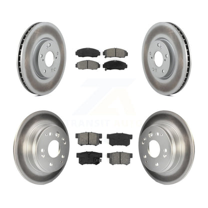 [Avant + Arrière] Kit de disque (revêtu) et plaquette (semi-métallique) de frein pour 2004-2005 Acura TL Automatic transmission KGS-100855