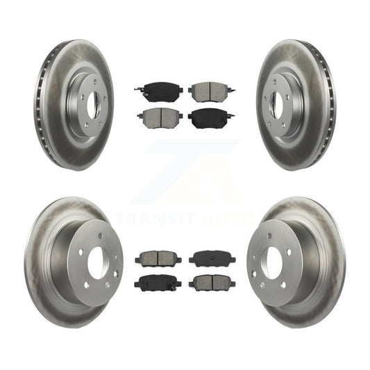 [Avant + Arrière] Kit de disque (revêtu) et plaquette (semi-métallique) de frein pour Nissan Altima Maxima KGS-100856