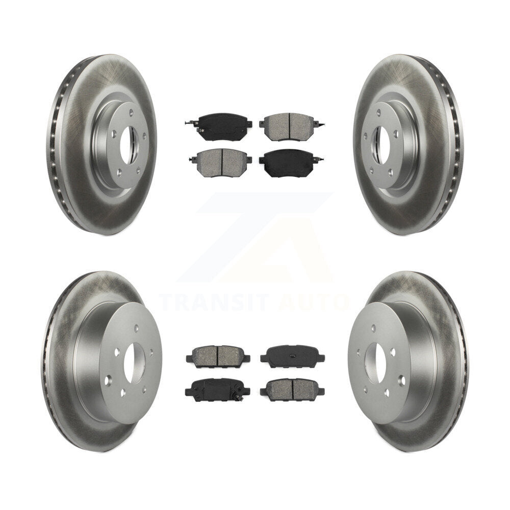 [Avant + Arrière] Kit de disque (revêtu) et plaquette (semi-métallique) de frein pour Nissan Murano Infiniti FX35 FX45 INFINITI KGS-100857