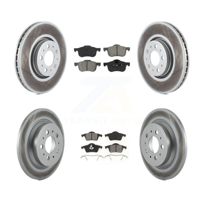 [Avant + Arrière] Kit de disque (revêtu) et plaquette (semi-métallique) de frein pour 2008 Volvo S60 avec 316mm Diameter Rotor KGS-100858