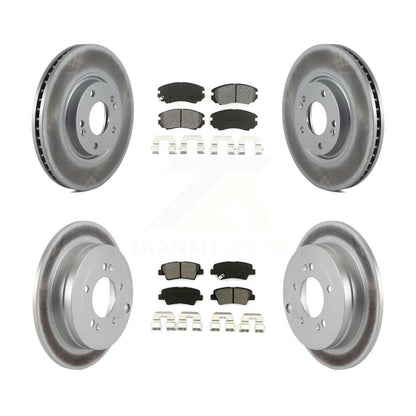 [Avant + Arrière] Kit de disque (revêtu) et plaquette (semi-métallique) de frein pour Kia Amanti Hyundai Azera KGS-100861