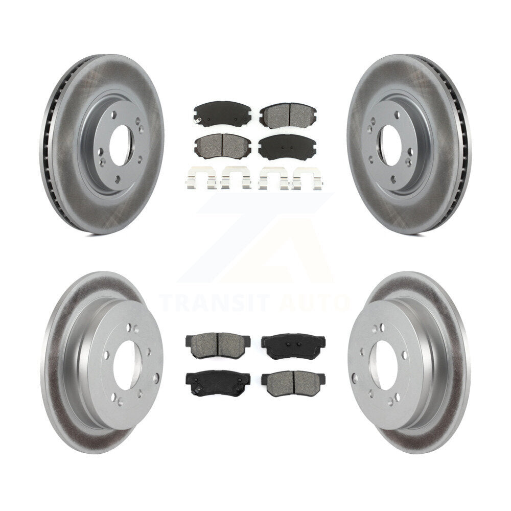 [Avant + Arrière] Kit de disque (revêtu) et plaquette (semi-métallique) de frein pour 2006-2009 Hyundai Azera KGS-100862