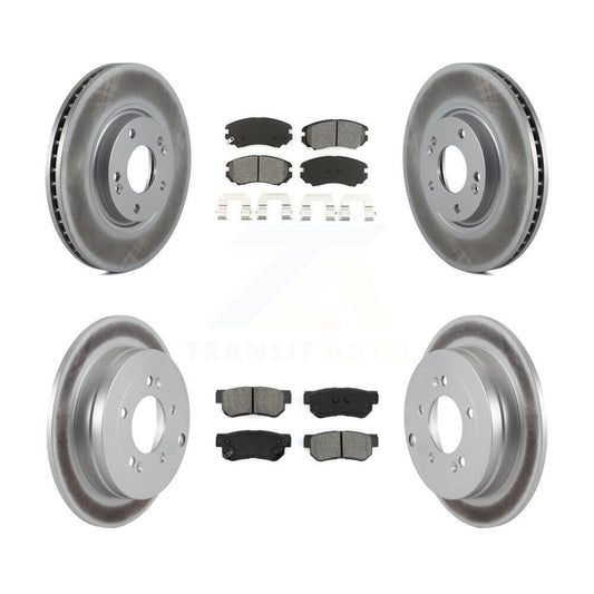 [Avant + Arrière] Kit de disque (revêtu) et plaquette (semi-métallique) de frein pour 2006-2009 Hyundai Azera KGS-100862