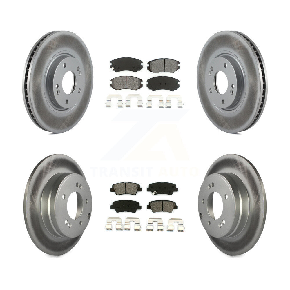 [Avant + Arrière] Kit de disque (revêtu) et plaquette (semi-métallique) de frein pour Hyundai Azera KGS-100863