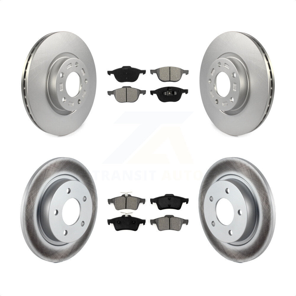 [Avant + Arrière] Kit de disque (revêtu) et plaquette (semi-métallique) de frein pour Mazda 3 Sport KGS-100864 par Transit Auto