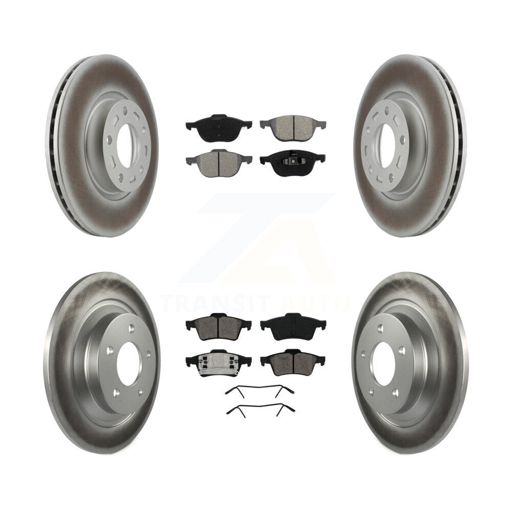 [Avant + Arrière] Kit de disque (revêtu) et plaquette (semi-métallique) de frein pour 2006 Mazda 5 To 02 06 KGS-100866