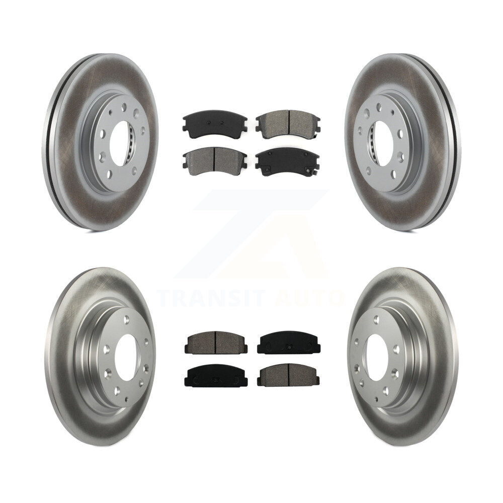 [Avant + Arrière] Kit de disque (revêtu) et plaquette (semi-métallique) de frein pour 2003-2005 Mazda 6 KGS-100867